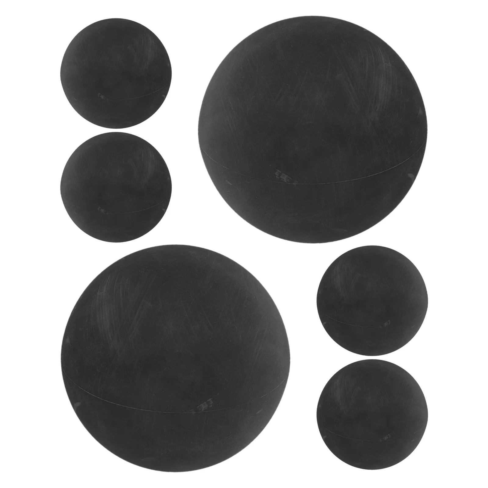 

6Pcs American Style Squash Rubber Balls High Elastic Rebound Reaction Training Balls Playground Bounce Ball Hand Eye