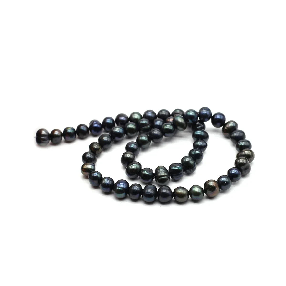 AA Natural Freshwater Black Pearl Round Isolation Beads 8-9mm For Jewelry Making DIY Necklace Braclet Earrings Accessory