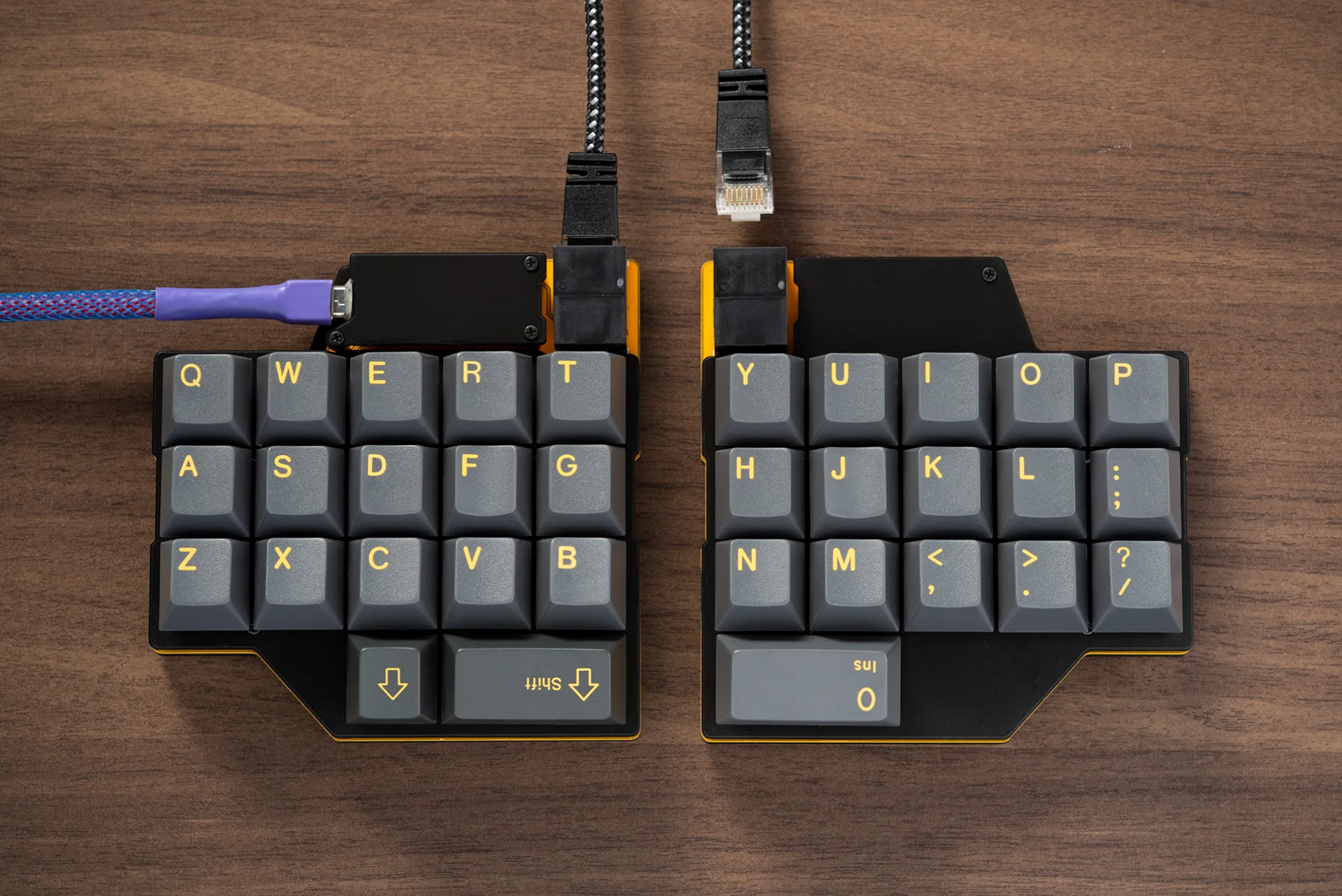 REVIUNG34 Wired Split Ortholinear Keyboard Hot Swap Support VIAL Using LAN Cable Connection 34key Mini Split Mk-II Keyboards