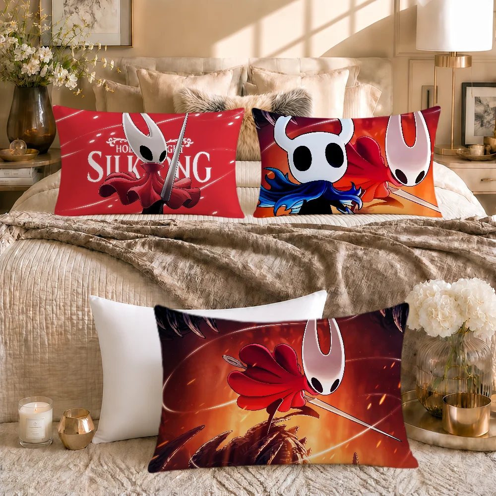 Game Funny art H-Hollow Knight S-Silksong Soft Rectangle Pillowcover Home Sofa Living Room Decor Dorm Bed Hogar Pillowcase Gift