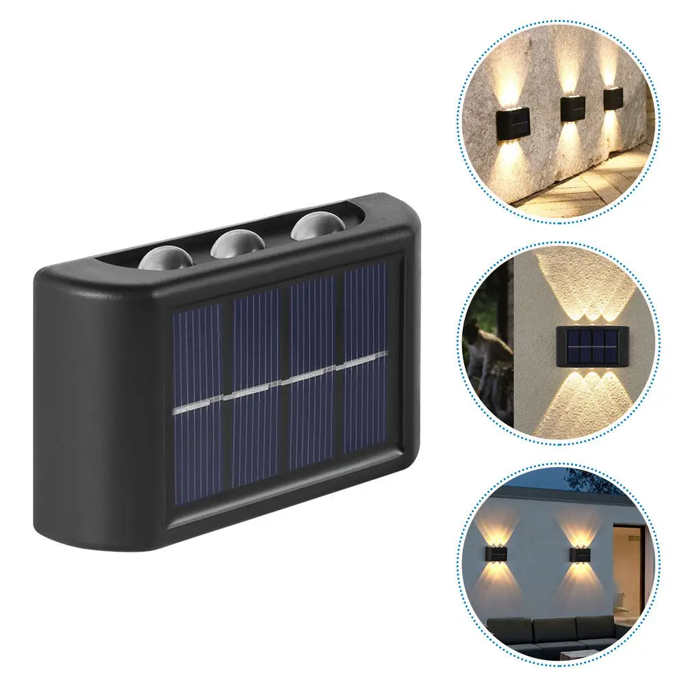 

Solar Wall Lamp for Garden Courtyard Fence Outdoor Space-Saving Wall-Mounted Design Automatic Day Charge Night on Solar Powered