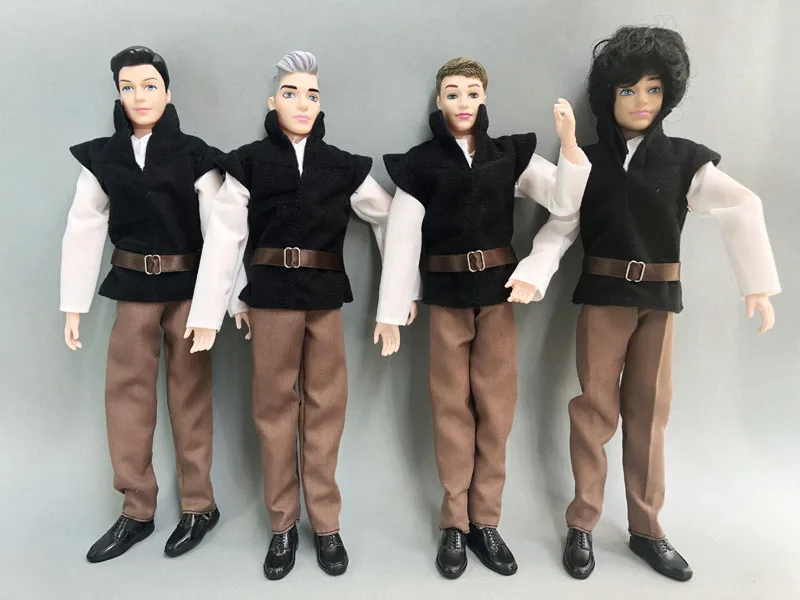 14 Moveable Jointed 30cm Ken Dolls Boyfriend Male Prince with Clothes set Man Doll Body Toy Doll Ken Body DIY Toys For Girls