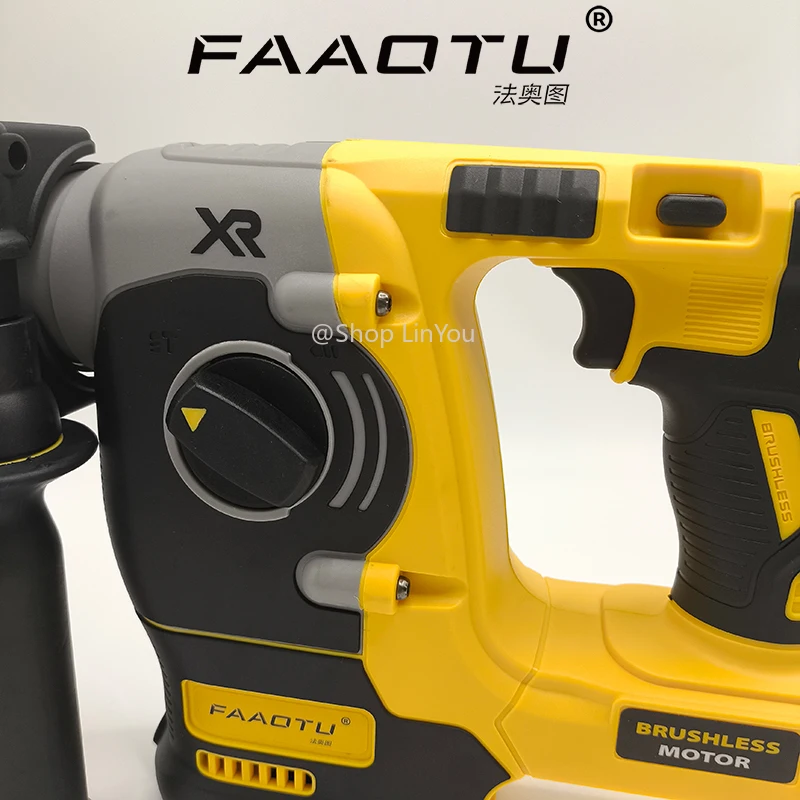 FAAOTU جديد 18 فولت/20 فولت ماكس SDS PLUS L مطرقة دورانية الحفر فرش اللاسلكي تأثير المطارق أداة فقط (لا بطارية) #3