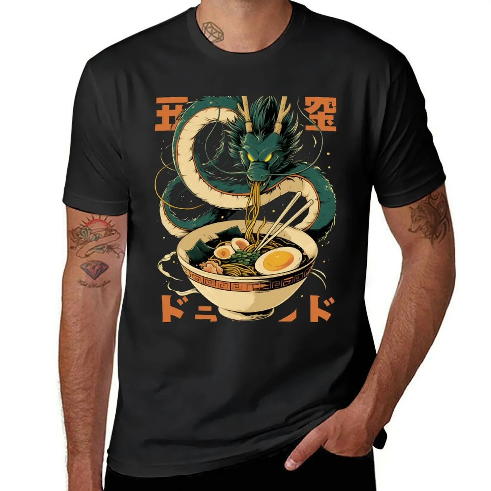 

dragon ramen T-Shirt sports fans blacks vintage heavy weight t shirts for men