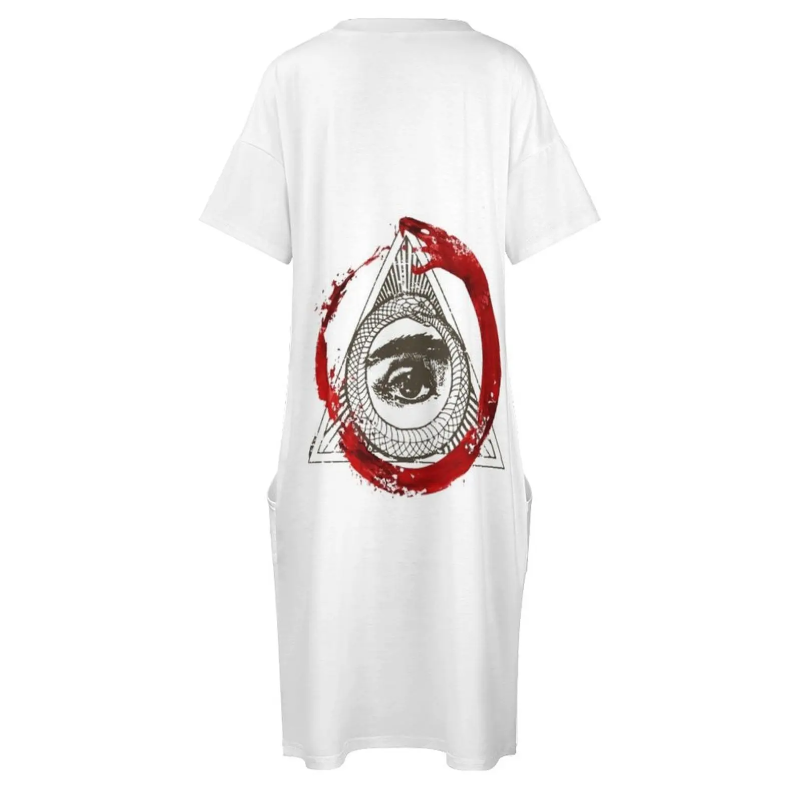 Camiseta Roman's Ouroboros de Hemlock Grove, vestido holgado con bolsillo, vestidos de fiesta, vestido de verano para mujer 2025