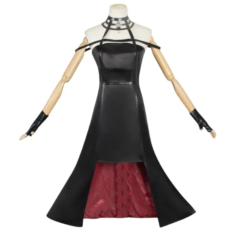 2025 aaa disfraz de Cosplay diadema elástica medias hasta el muslo medias peluca pendientes Yor Forger vestido conjunto completo