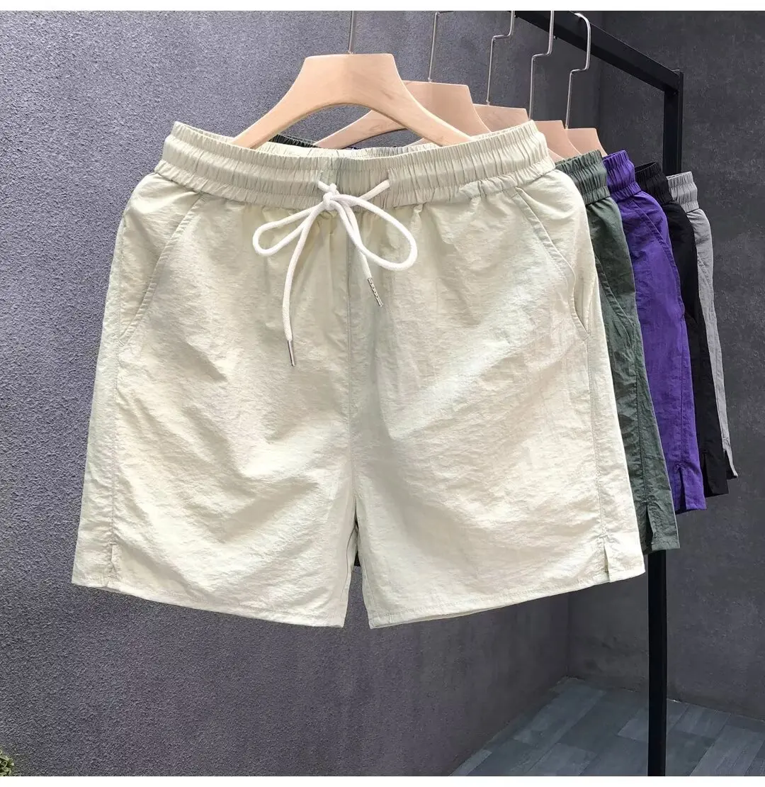 Summer New Ice Silk Quick Dry Men's Shorts Thin Fashion Casual Three-Quarter Length Sports Leisure Four-Quarter Length Pants