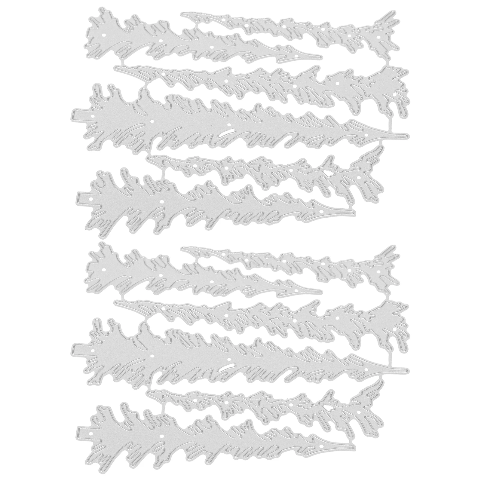 

2 Pcs Scrapbook Christmas Tree Mold Scrapbooking Stencil Metal Craft Dies Embossing Silver