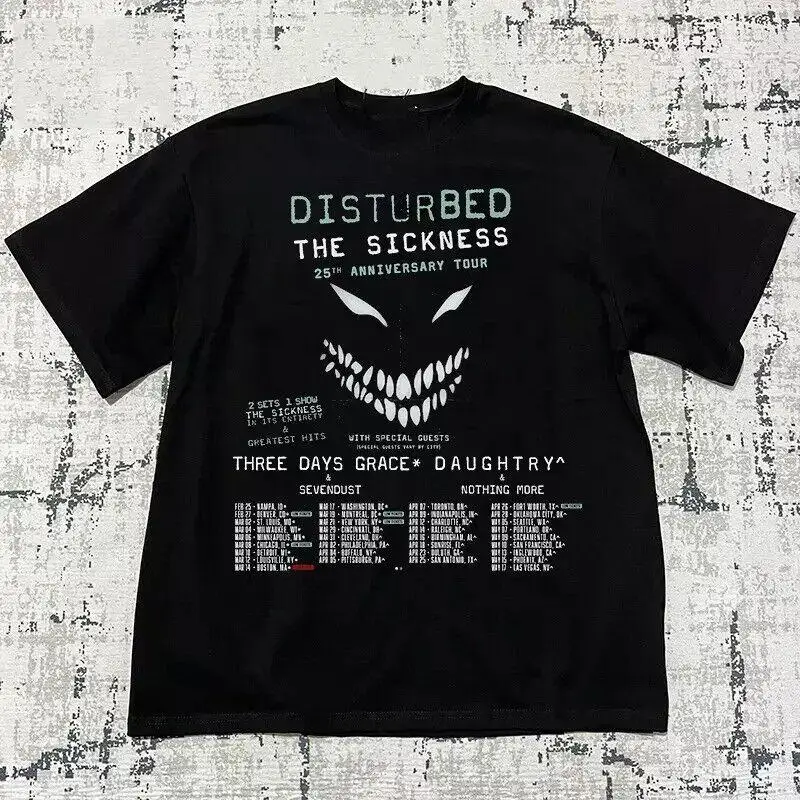 Disturbed Band The Sickness 25 Anniversary Tour T Shirt Full Size S 5XL