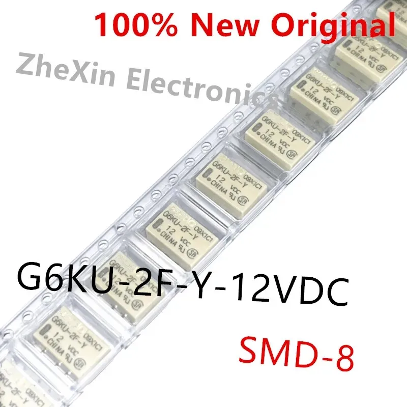 10PCS/Lot   G6KU-2F-Y-3VDC 、G6KU-2F-Y-4.5VDC 、G6KU-2F-Y-5VDC 、G6KU-2F-Y-12VDC  SMD-8   New Original Signal Relay  G6KU-2F-Y