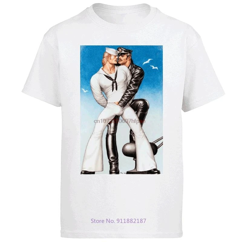 Lgbt Gay Schwul Tom Of Finland Sailor Matrose Cops King Graphic T Shirts Summer Cotton Short Sleeve T-Shirts Mens Clothes