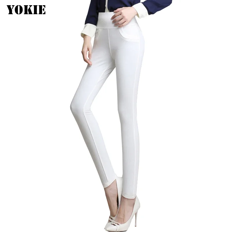 Female Oversized High Waisted Trousers Autumn Winter clothes velvet Trousers Elastic Pencil Pants Backing Elastic Waist Pant