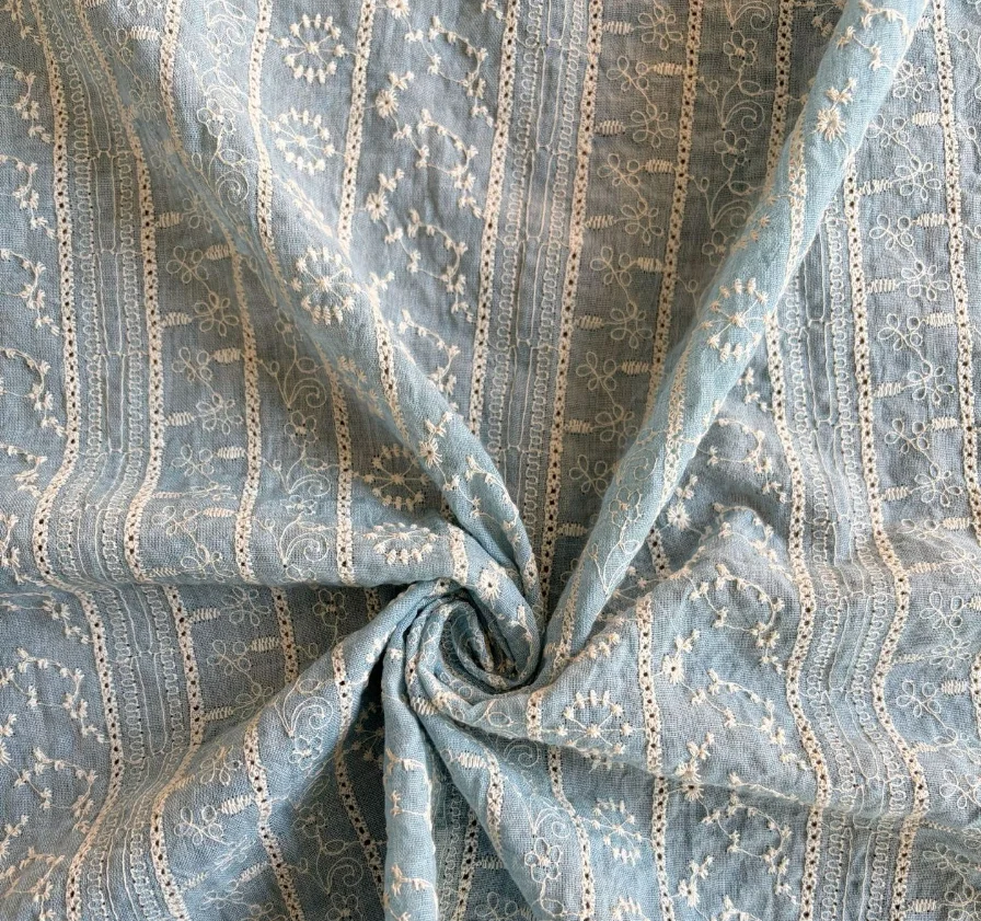 Dress Embroidery Fabric Handmade DIY Clothing Fabric Cotton Exquisite Sling Dress Accessories