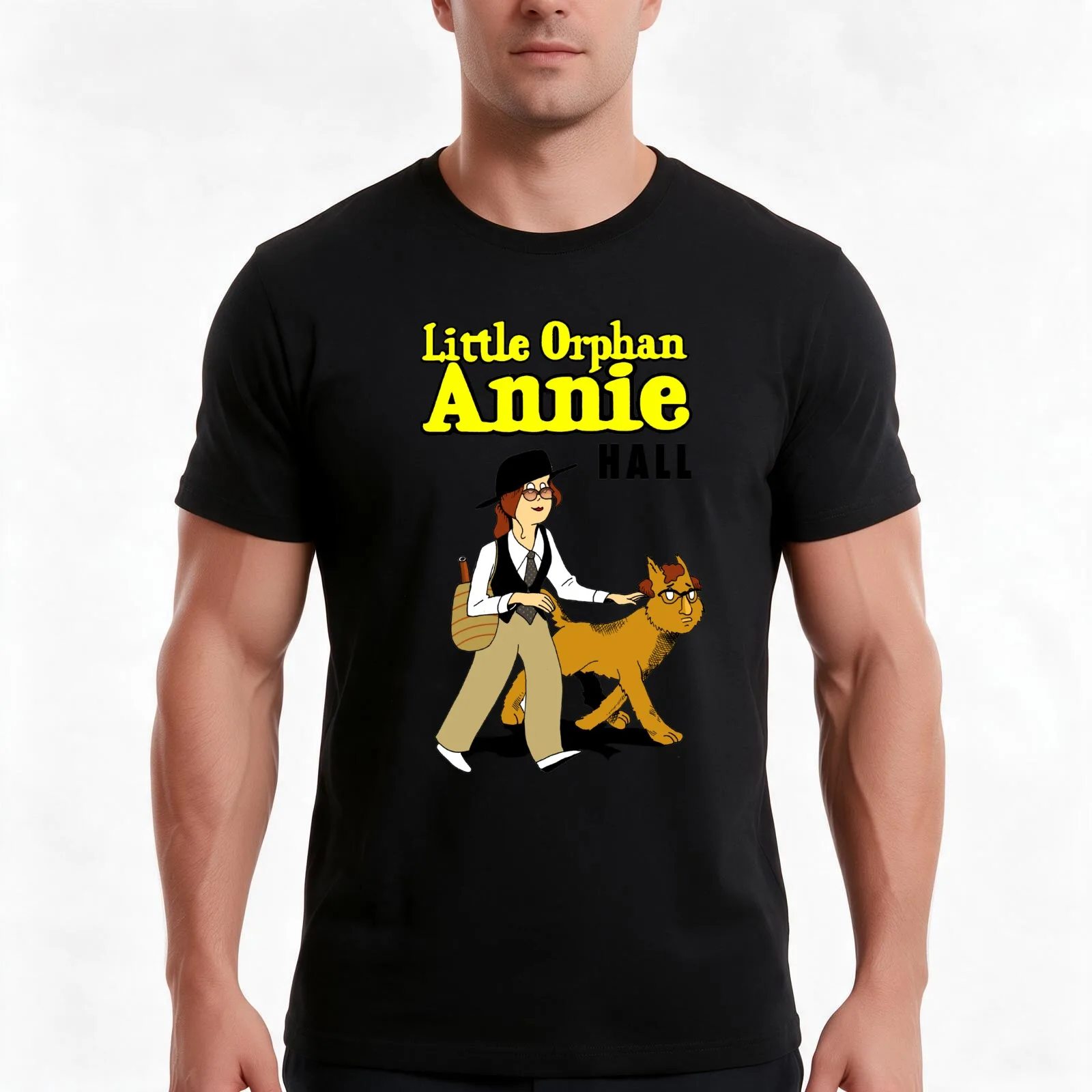 Little Orphan Annie Hall T-Shirt Summer Casual Cotton Tee Oversized Streetwear Tops Vintage Graphic Print Unisex Men Women