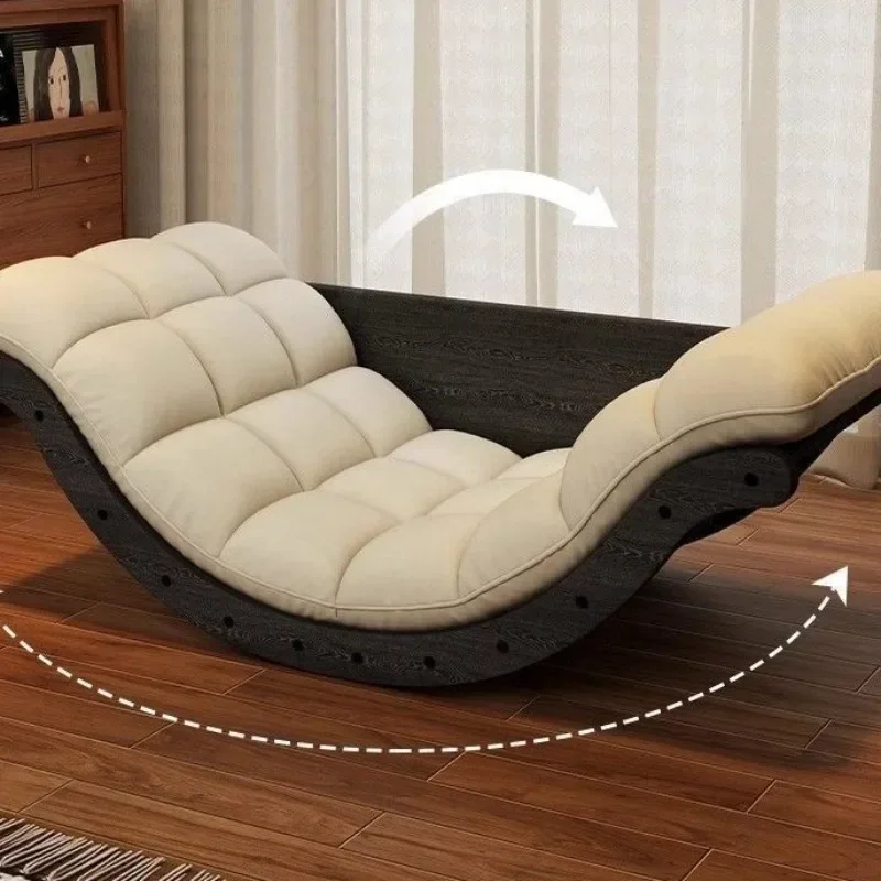 

Home Retro Casual Practical Lounge Chair Multifunctional Moon Rocking Chair Living Room Balcony Home