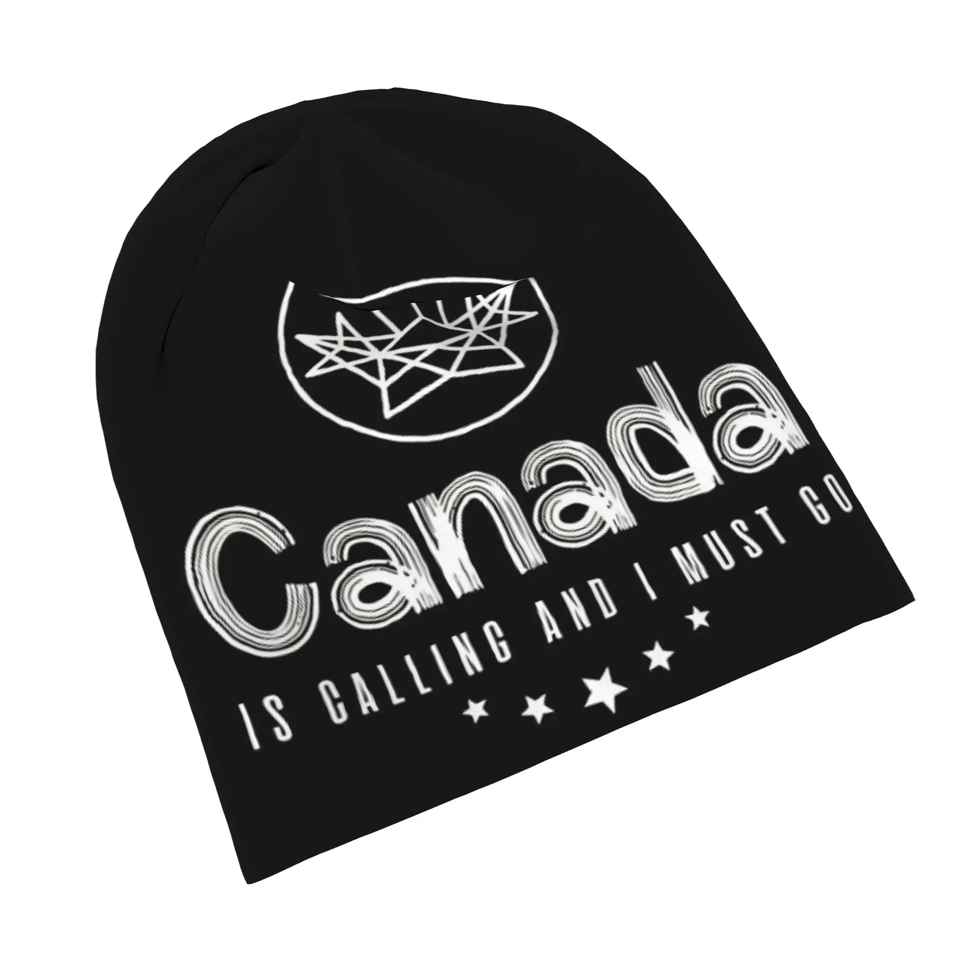 Funny Canada Is Calling and I Must Go Flag  Skull Cap Beanie Quick Dry  Sleeping Hat for Men Women