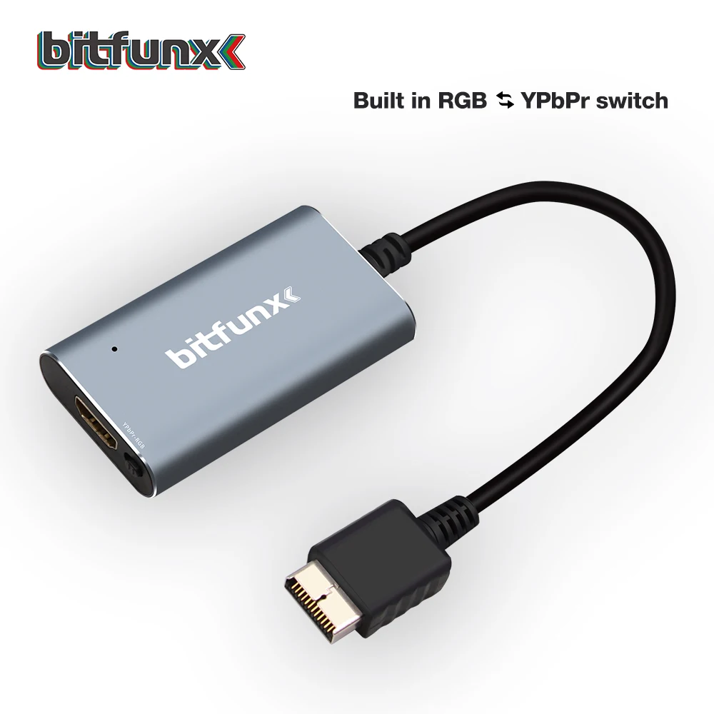 Bitfunx PS2 to HDMI Converter For PS2 PS1 PlayStation 1/2 Game Consoles With RGB to YPbPr Switch