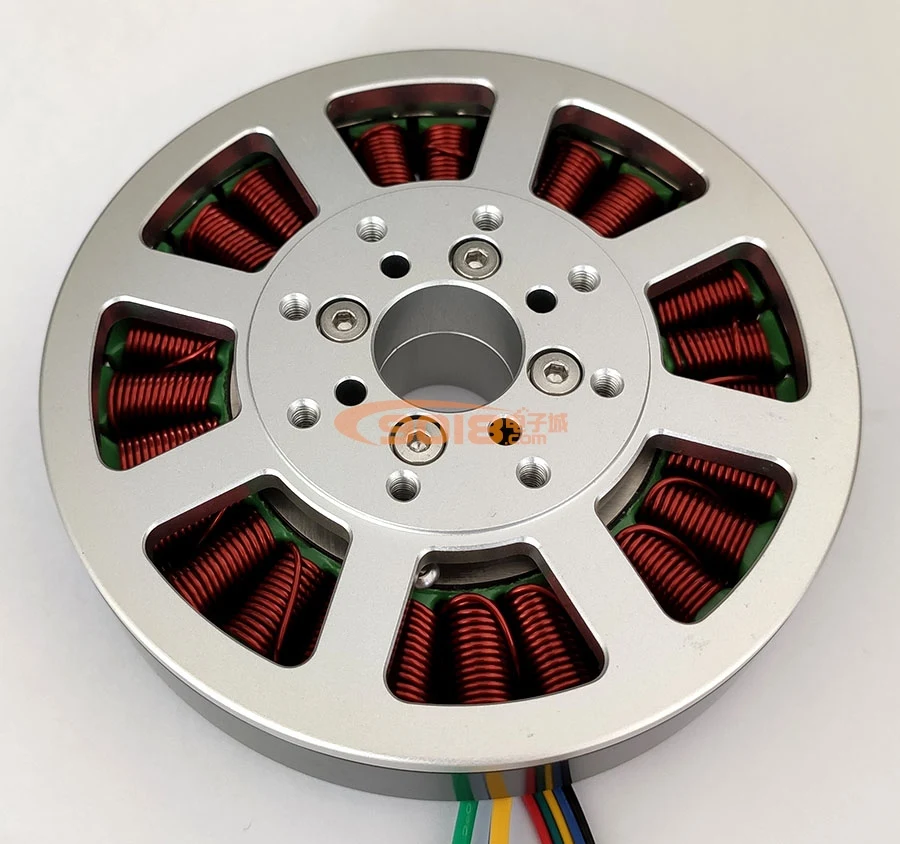 

Hollow Shaft Three-phase Brushless DC Motor, High Torque, Disc Flat Motor, Torque 2.0Nm, Adjustable Speed, with Driver