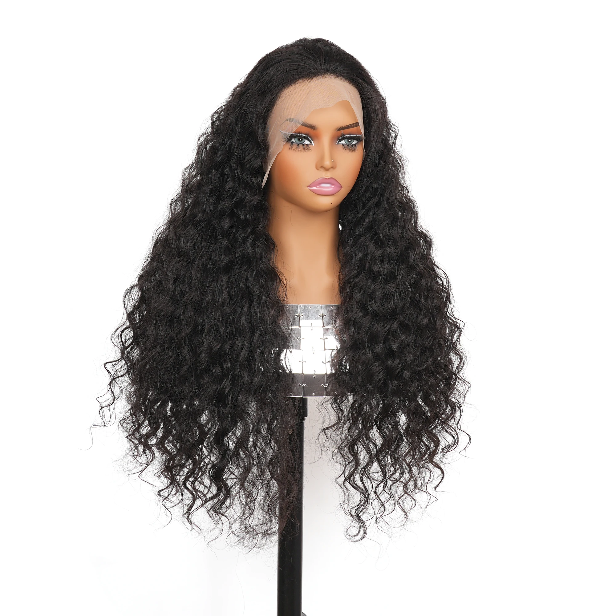 32 بوصة شفافة موجة عميقة HD الدانتيل الباروكات الأمامية شعر الإنسان 180% الكثافة 13x4 شعر مستعار الدانتيل عميق مجعد الدانتيل الجبهة الباروكات للنساء