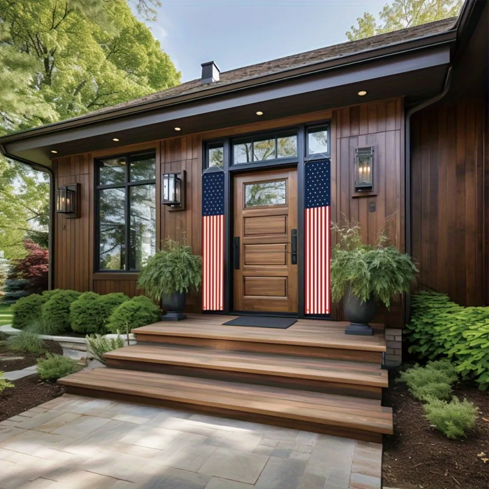 لافتة العلم الأمريكي من VIKAMA، يوم الاستقلال، يوم المحاربين القدامى، علم معلق للديكور الوطني في الهواء الطلق