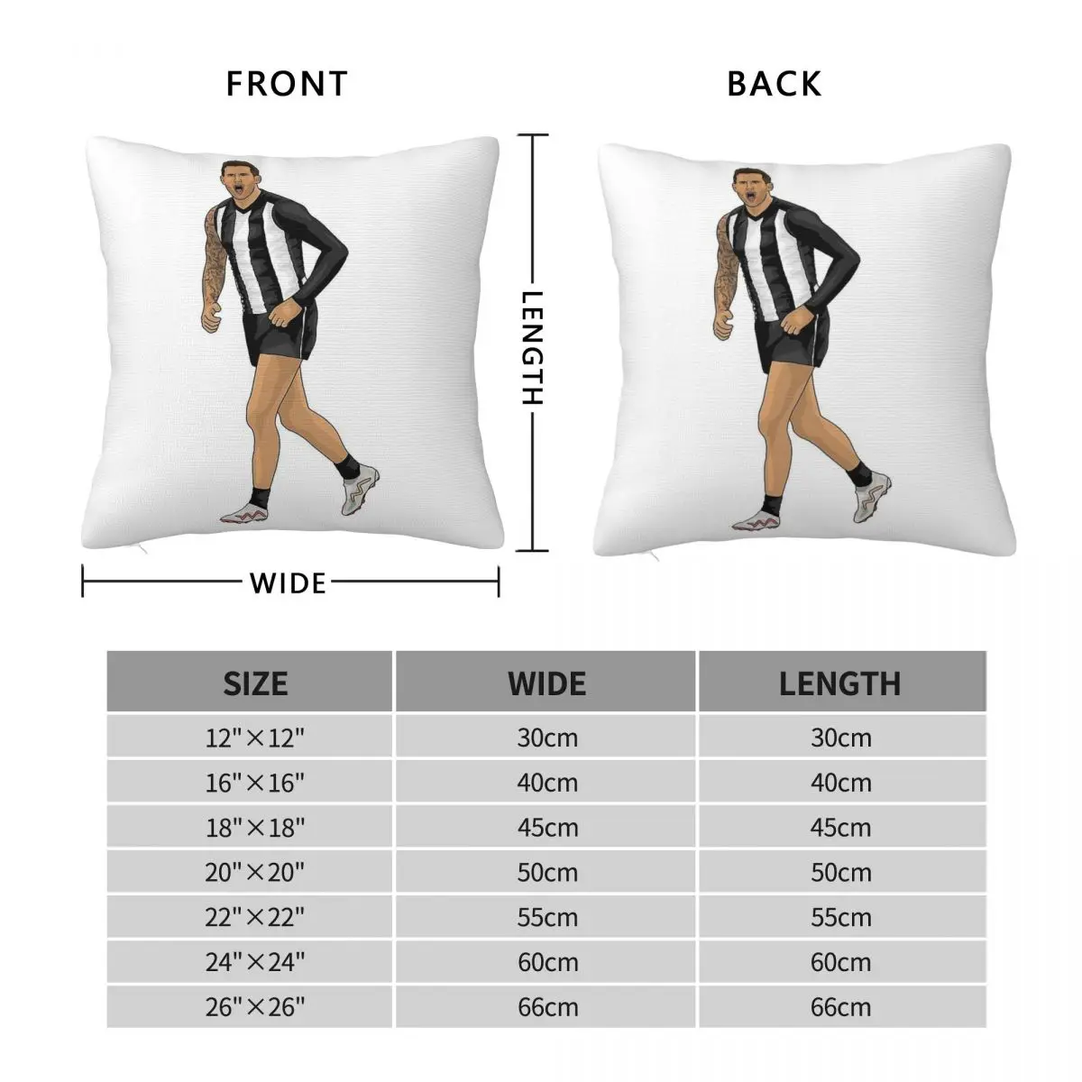 Jeremy Howe Rugby Pillowcase Polyester Linen Velvet Creative Zip Decor Throw Pillow Case Bed Cushion Case