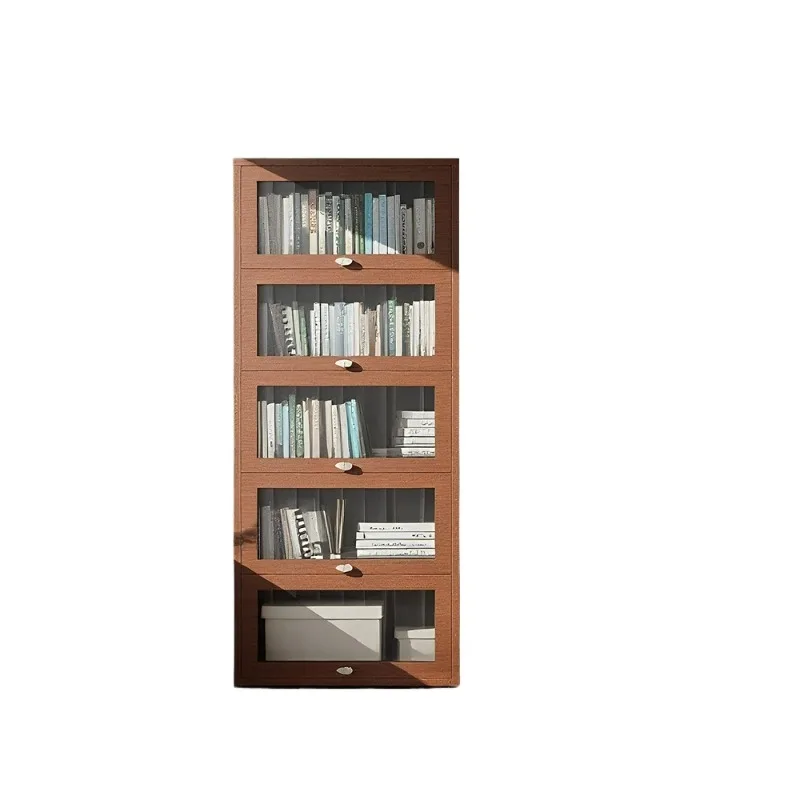 

Книжный шкаф от пола до потолка, встроенный настенный шкаф-витрина для дома, пылезащитный книжный шкаф, узкий домашний шкаф.