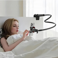 Lazy Phone Holder Flexible Gooseneck Mount Clamp Stand for iPhone Anroid Cellphone Bed Desk Phone Holder 360° Mobile Phone Clip