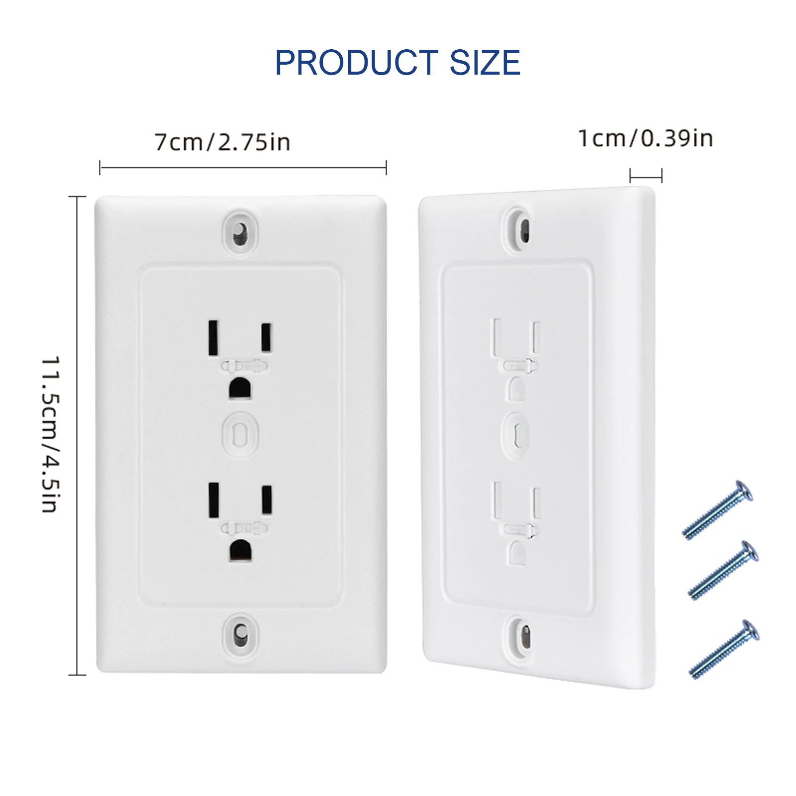 Electrical Socket Plug Cover Safety Outlet Covers With Sliding Baffle Child Proof Sliding Outlet Cover for Decora/Duplex Outlets