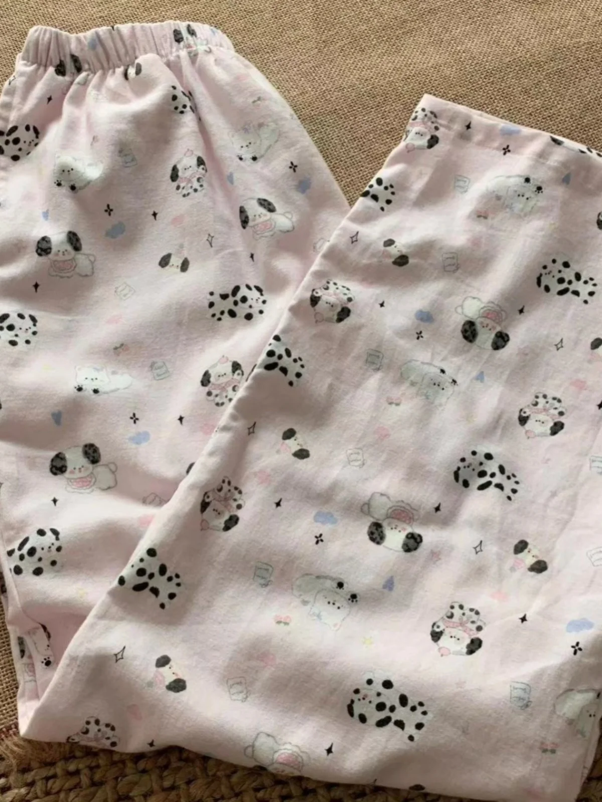 Autumn and Winter Cotton Polished Cute Cartoon Pajama Pants Japanese Girl Sweet Casual Soft Loose Home Trousers