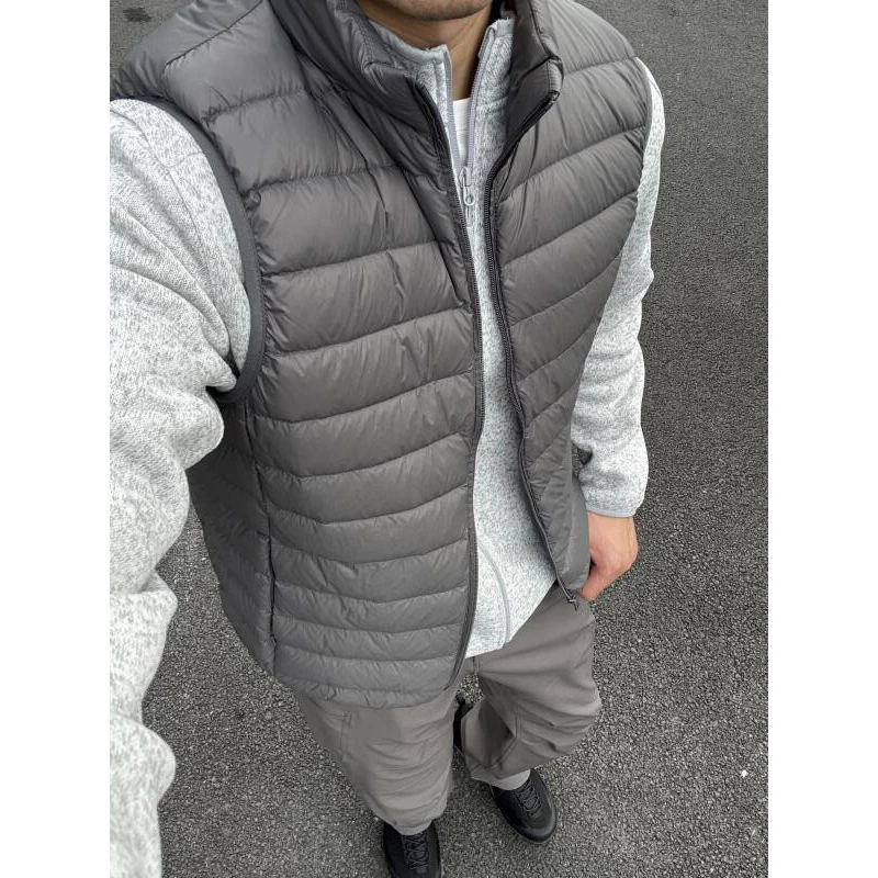 Gilet unisex con colletto rialzato, trapuntato a costine leggero, capispalla caldo di alta qualità ​