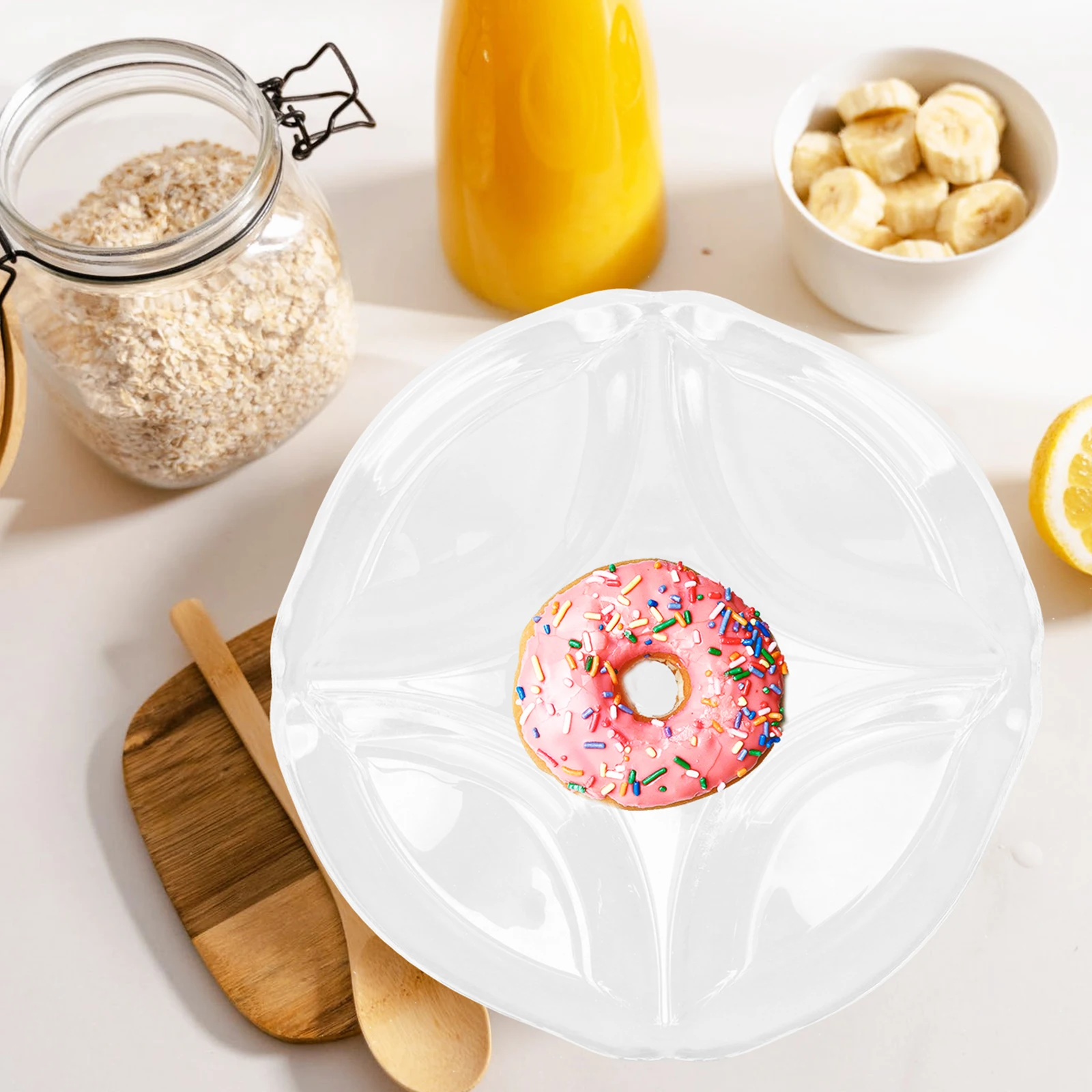 

Многосеточная тарелка для закусок в скандинавском стиле, поднос для завтрака, ужина, еды, штабелируемый дизайн, предотвращает специфический запах, увеличивает аппетит