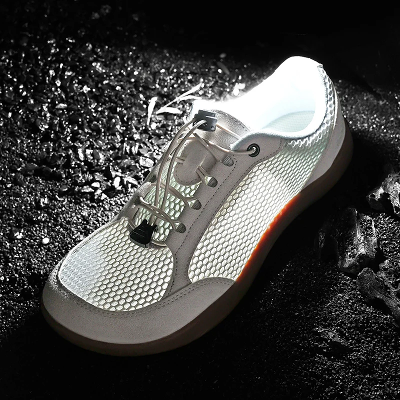 

Men Women Wide Toe Box Wide Last German Trainers Breathable Mesh No-tie Casual Shoes Size 36-48 Non-slip Summer Walking Sneakers