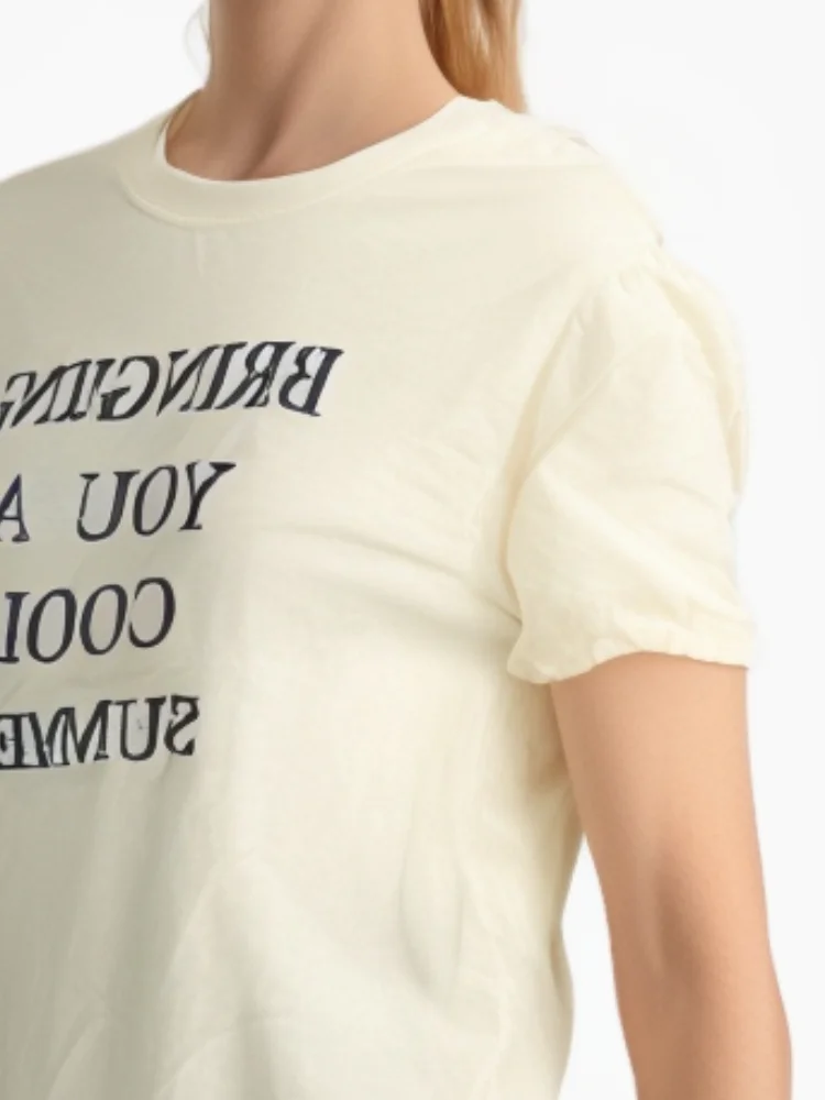 한국어 편지 인쇄 T 셔츠 O 넥 반팔 티 여성 여름 미국 루즈 캐주얼 하라주쿠 패션 오버 사이즈 탑 다목적