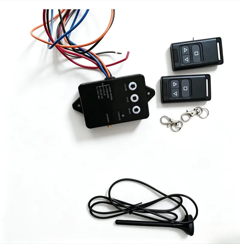 Wireless Dump Trailer Remote Kit,12V DC Hydraulic Pump Controller for ATV UTV Fork Dump Trailer,3‑Wire & 4‑Wire Compatible