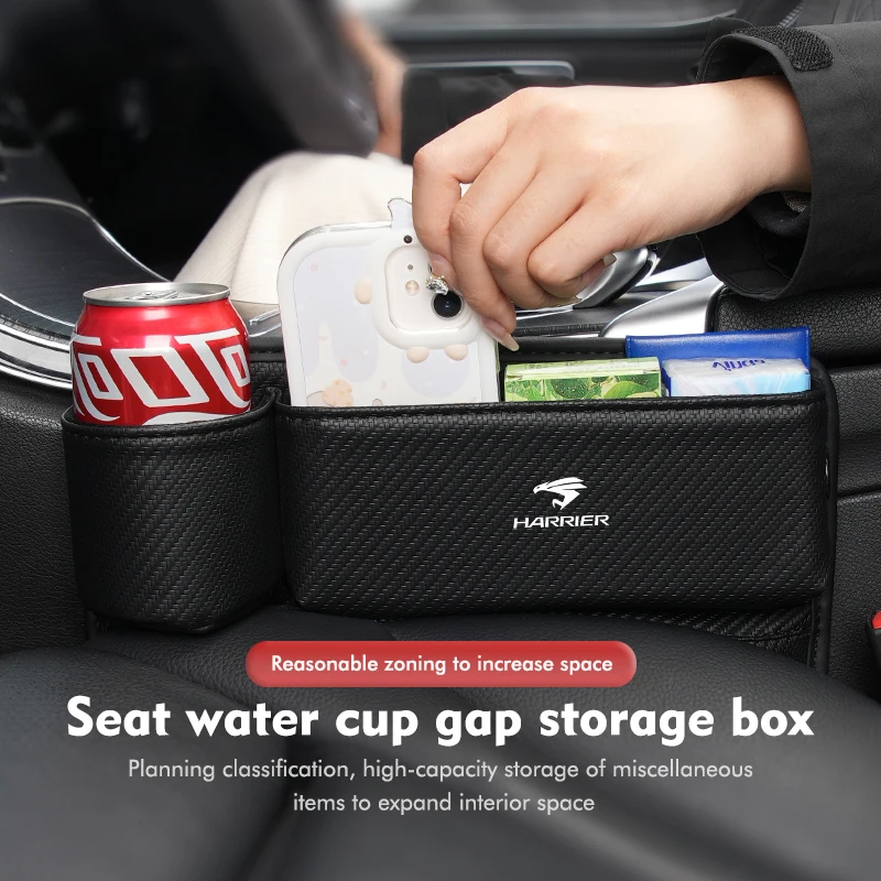 Car Seat Gap Filler Bottle Holder Box Crevice Storage Organizer For Toyota Harrier 80 30 60 XU30 XU60 Venza 2020 2021