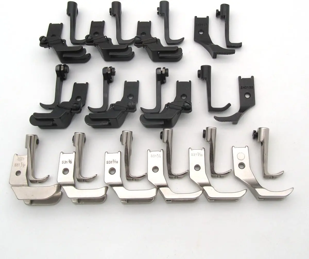 

14-Piece Walking Presser Feet Set for Industrial Sewing Machines, Compatible with Multiple Models