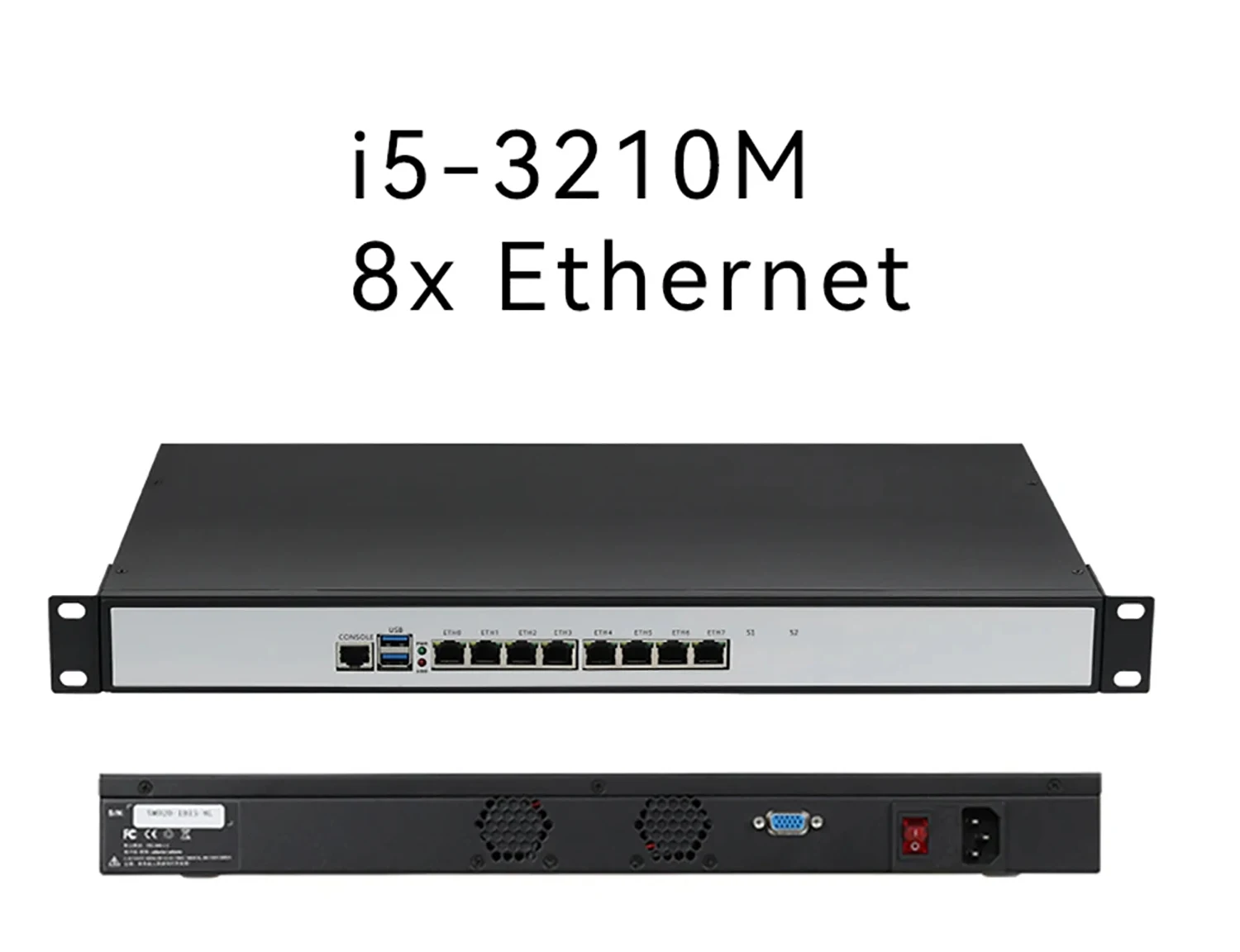 Helor 1U Rack Mini PC 2x10G SFP+6xIntel 82574L/82573 Gigabt LAN Intel Celeron J6412 DDR4 MSATA Network Router Firewall Appliance