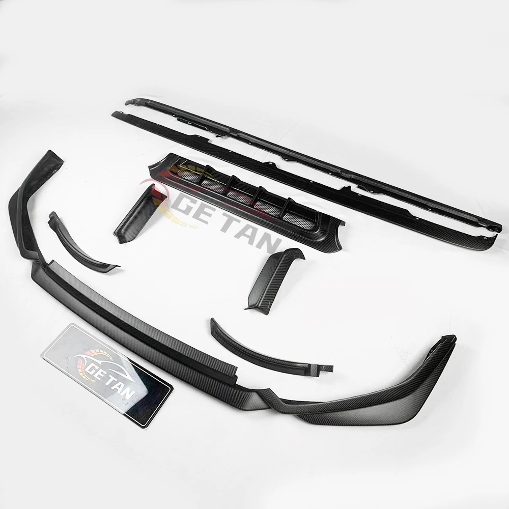 Matte Carbon Fiber High Polished T Style Bodykit for Gr Yaris Gen 2 Front Bumper Lip Rear Diffuser Rear Spats Side Skirts