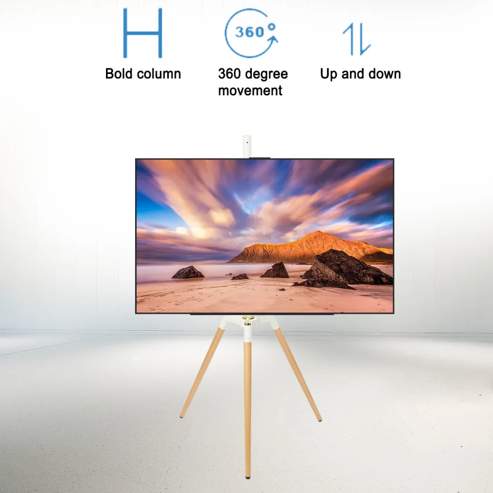 Art TV-Ständer für 32-65-Zoll-Bildschirme, Office Meet, Home Movie, bodenstehender, zusammengebauter TV-Ständer mit Doppeltrennwänden, 600 x 400 mm – Detail 3