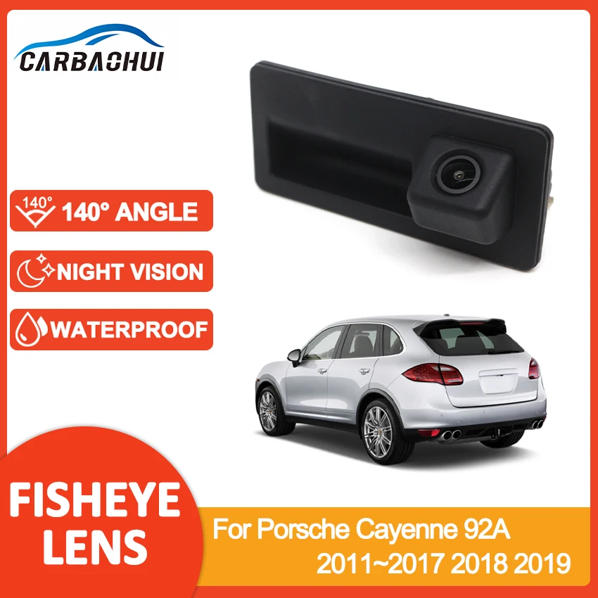 Car Trunk Handle Camera Car Rear view Reverse Camera HD CCD Night Vision For Porsche Cayenne 92A 2011~2017 2018 2019