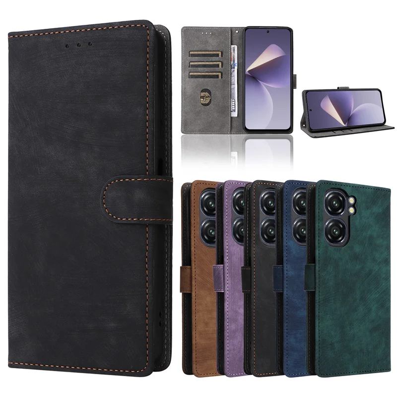 For Oukitel C58 Pro Case Wallet Anti-theft Brush Magnetic Flip Leather Case For Oukitel C58 C 58 OukitelC58 Phone Case