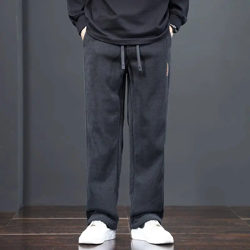 

Sleeper Thickened Loose Leisure Pants Casual Men's Pants Autumn and Winter 2 New Style Fleece Straight Sports