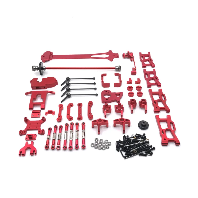 For WLtoys 1/12 124016 124017 124018 124019 RC Car Swing Arm Steering Linkage Front Bumper Drive Shaft Steering Block Motor Gear