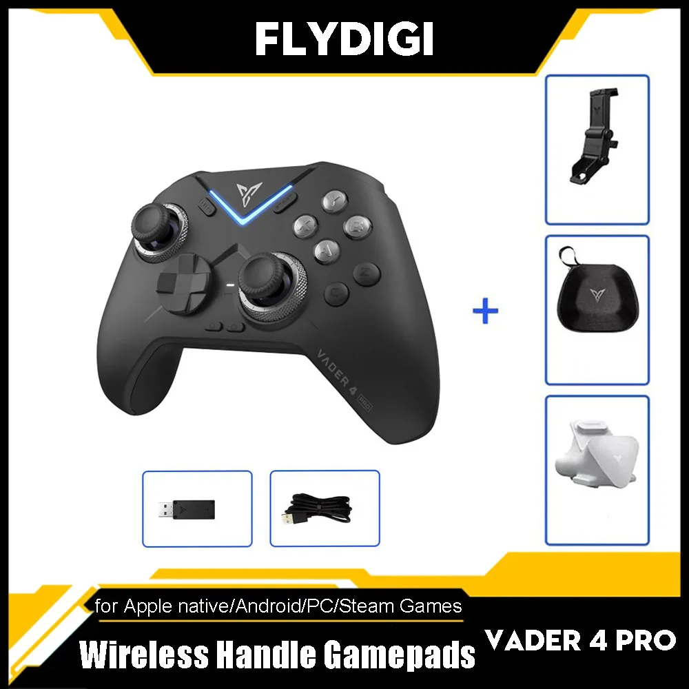 Flydigi Vader 4 Pro Bluetooth Wireless Handle Gamepads Video Gaming Controller with Hall Rocker for Android/PC/Steam Games