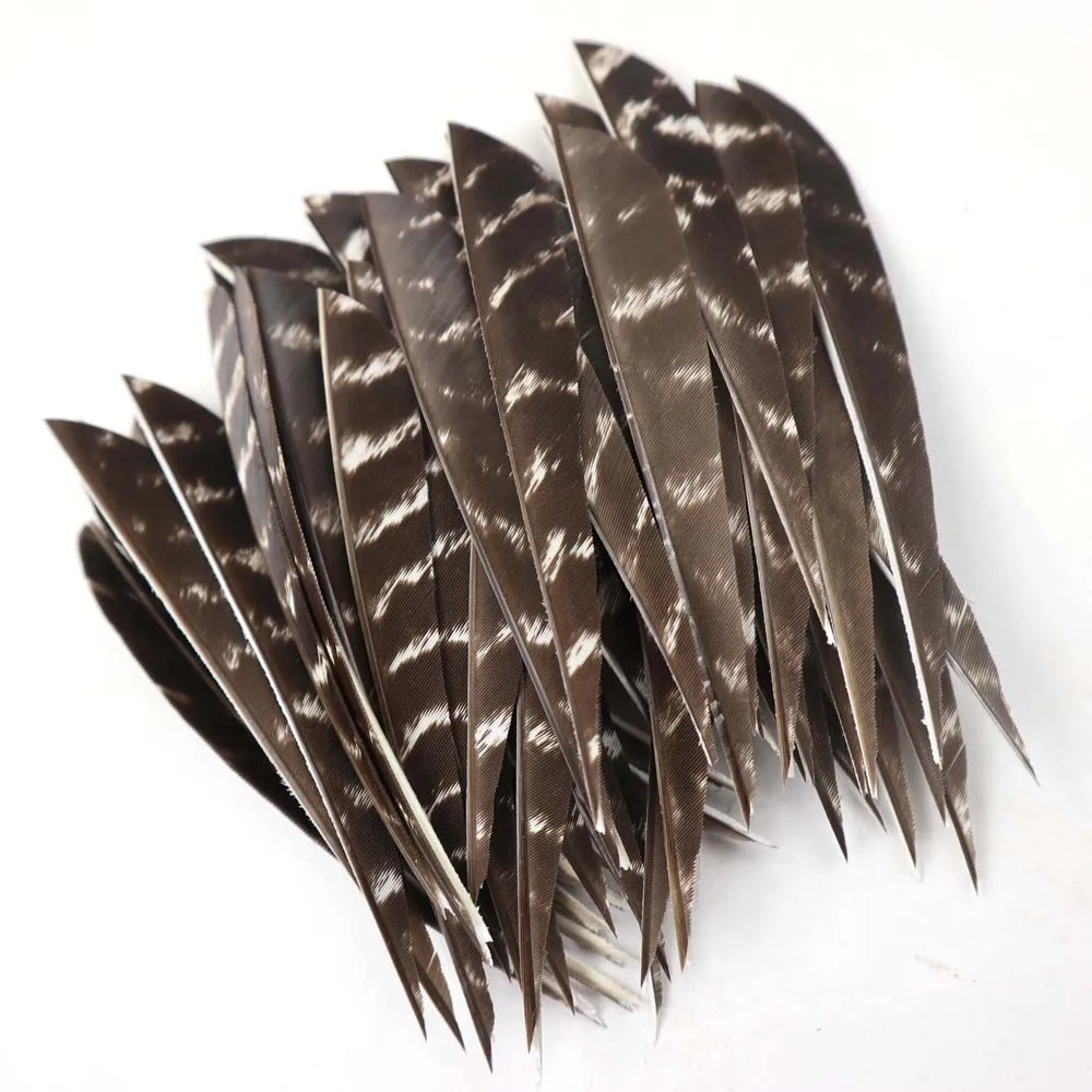 36pcs 4inch and 5inch Arrow Feather Turkey Feather Arrow Vanes For Arrow DIY Fletching Feather Arrow Accessory RW