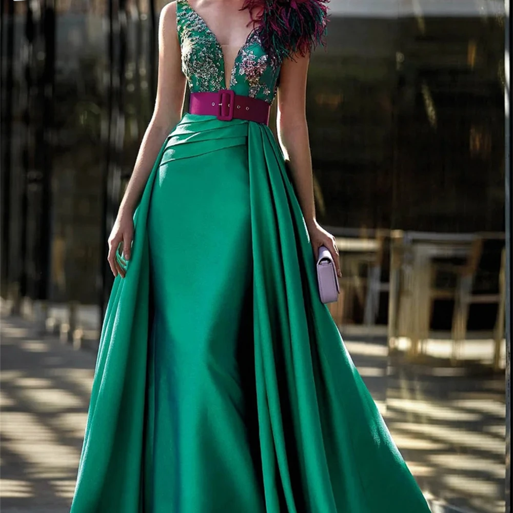 

Sexy Side Slit Prom Dress 2024 Elegant Sleeveless Evening Dresses Classic Satin Floor Length Gowns Vestidos De Novia