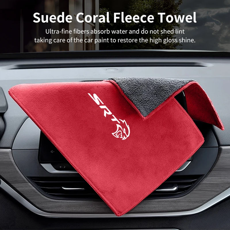 Car Wash Drying Cloth Towel Auto Detailing Polishing Clean Tool For Dodge SRT Ram Journey Charger Challenger Caliber Durango