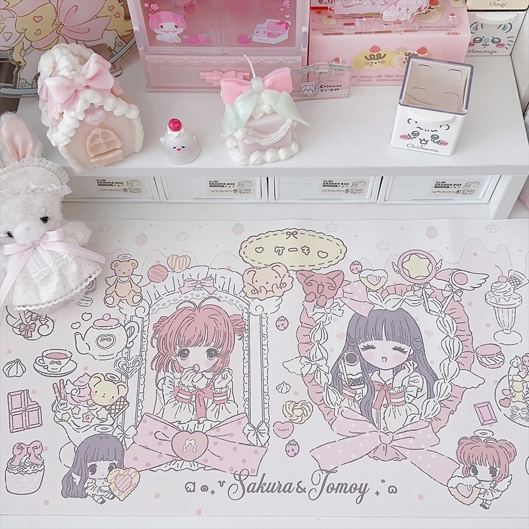 New Original Design Girly Mouse Pad Ins Style Waterproof Non-Slip Dorm Desk Mat Cute Office Study Computer Keyboard Pad Placemat