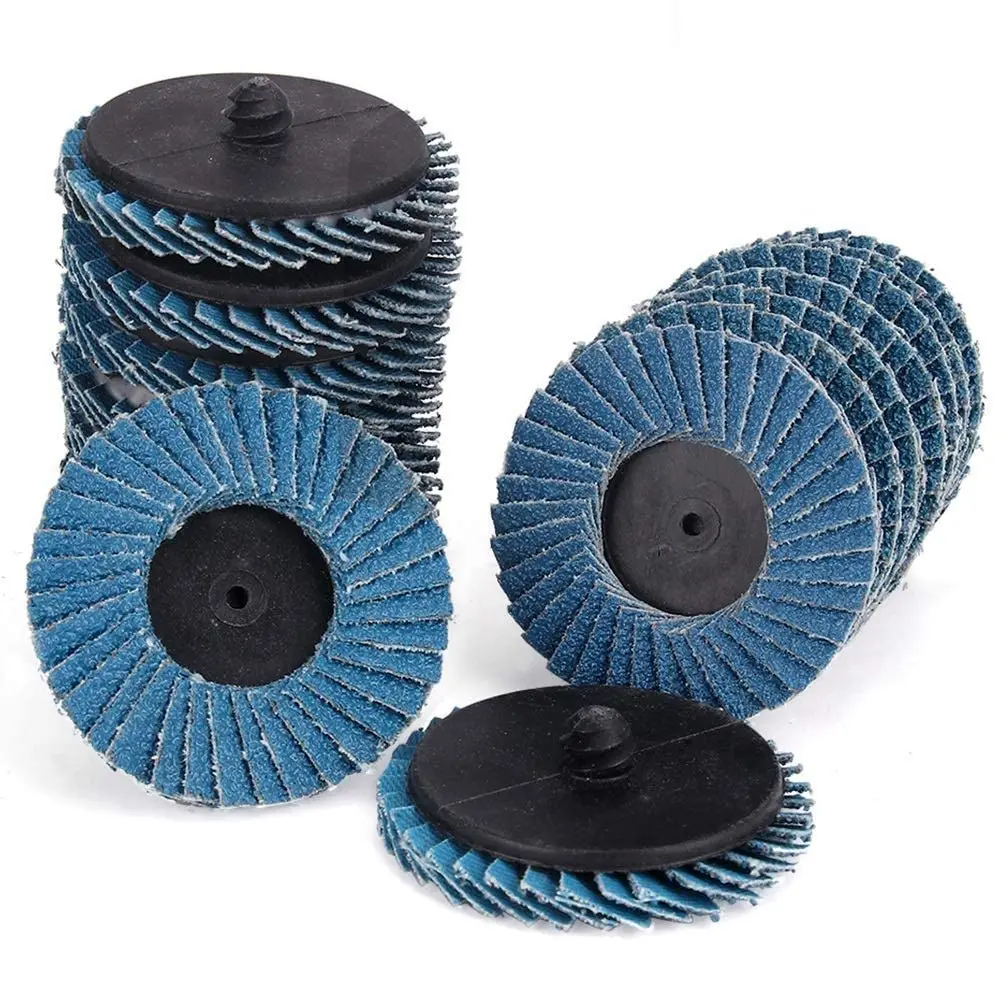 

48 PCS 2 Inch Flap Disc Set with 1/4 Inch Holder - T27 Zirconia Alumina for Metal Grinding, Sanding, and Paint Removal