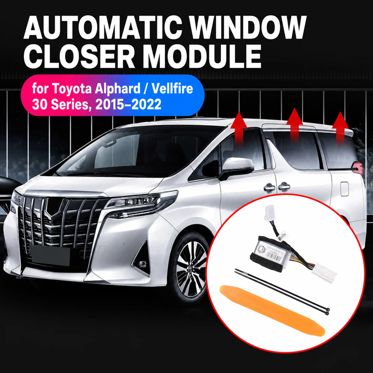 Car Automatic Window Closer Module for Toyota Alphard Vellfire 30 Series One Touch Glass Closing Controller LHD RHD